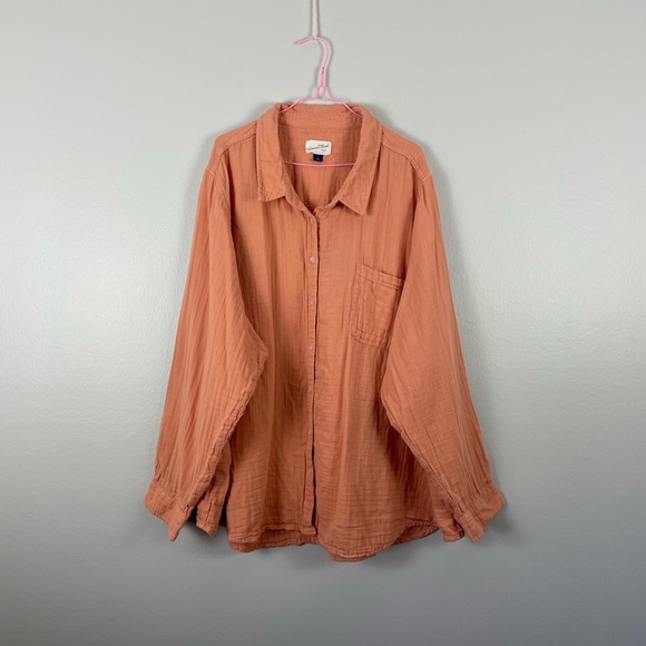 Universal Thread Tops Universal Thread Gauze Button Down Blouse Poshmark